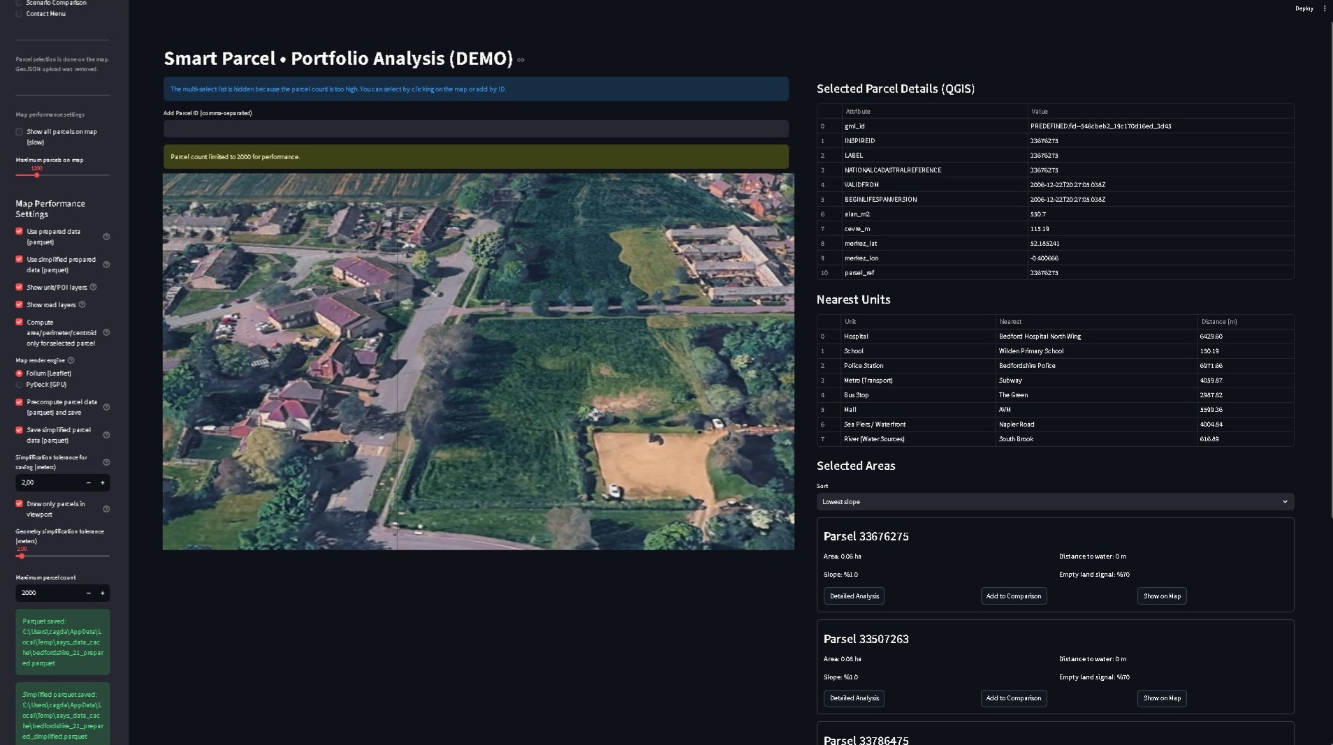 Smart Parcel program screen
